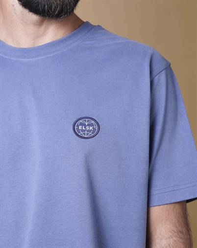 Elsk - Globe Brushed T-shirt - Vintage Blue 